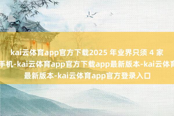 kai云体育app官方下载2025 年业界只须 4 家厂商将发布大折叠手机-kai云体育app官方下载app最新版本-kai云体育app官方登录入口
